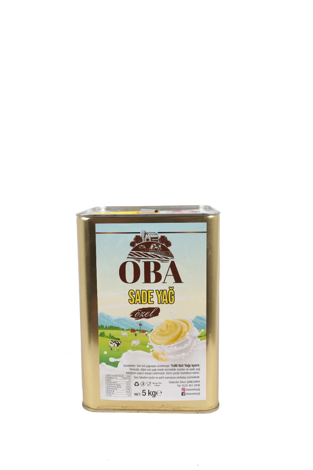 Obaköy Sade Yağ 5kg